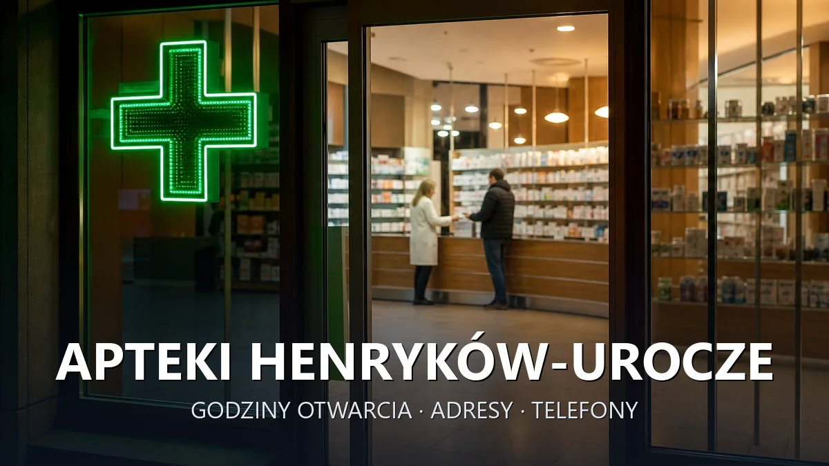 Apteki Henryków-Urocze, gmina Piaseczno, powiat piaseczyński - adresy, telefony, godziny otwarcia