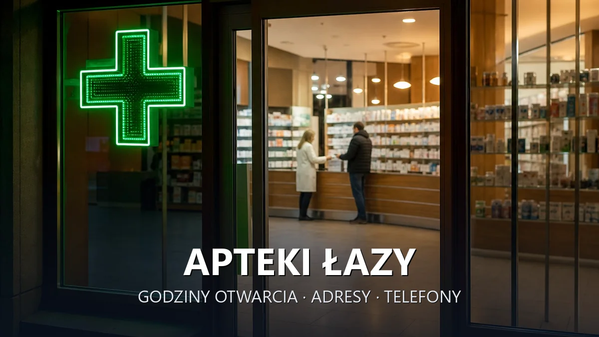 Apteki Łazy, gmina Lesznowola, powiat piaseczyński - adresy, telefony, godziny otwarcia
