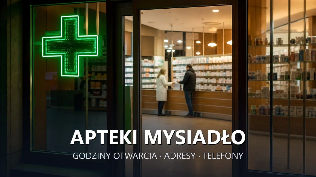 Apteki Mysiadło, gmina Lesznowola, powiat piaseczyński - adresy, telefony, godziny otwarcia