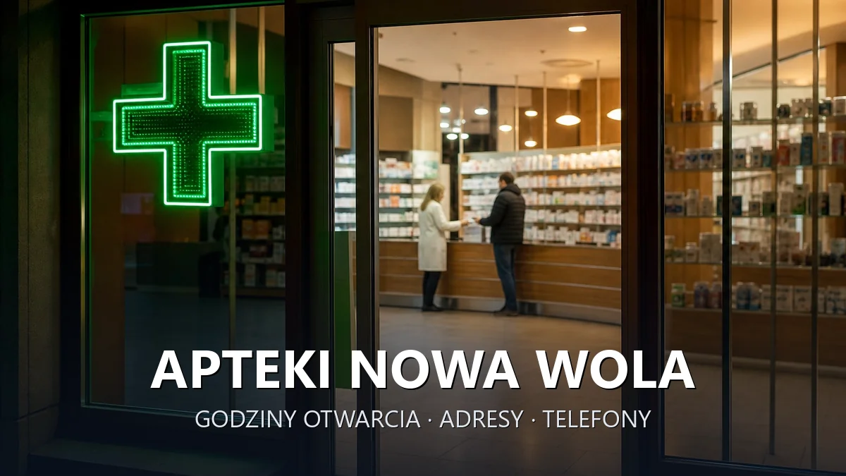 Apteki Nowa Wola, gmina Lesznowola, powiat piaseczyński - adresy, telefony, godziny otwarcia
