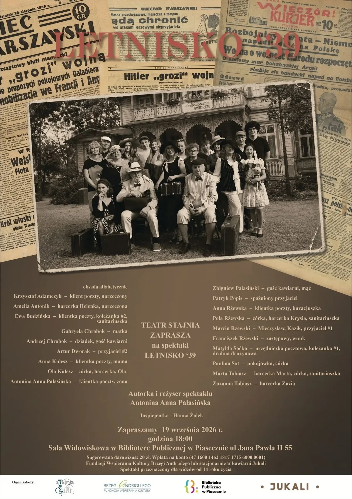 „Letnisko '39” w Piasecznie. Teatr Stajnia pokaże przedwojenny Otwock