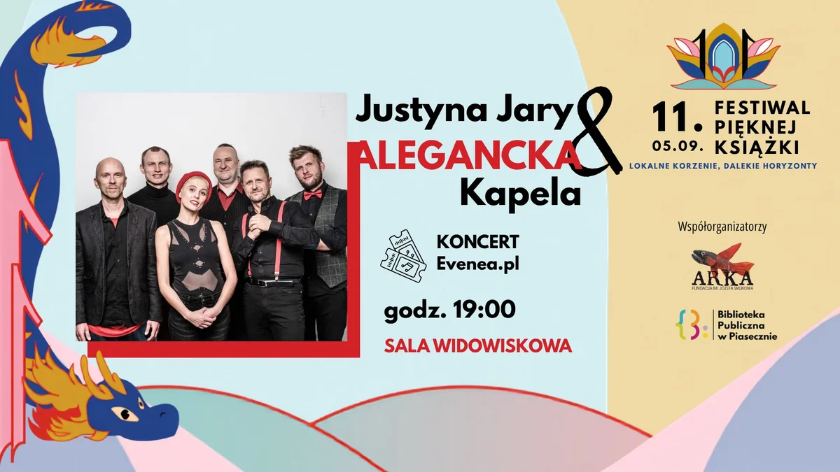 Grafika promocyjna wydarzenia 11. Festiwal Pięknej Książki – koncert „Ze sznytem”
