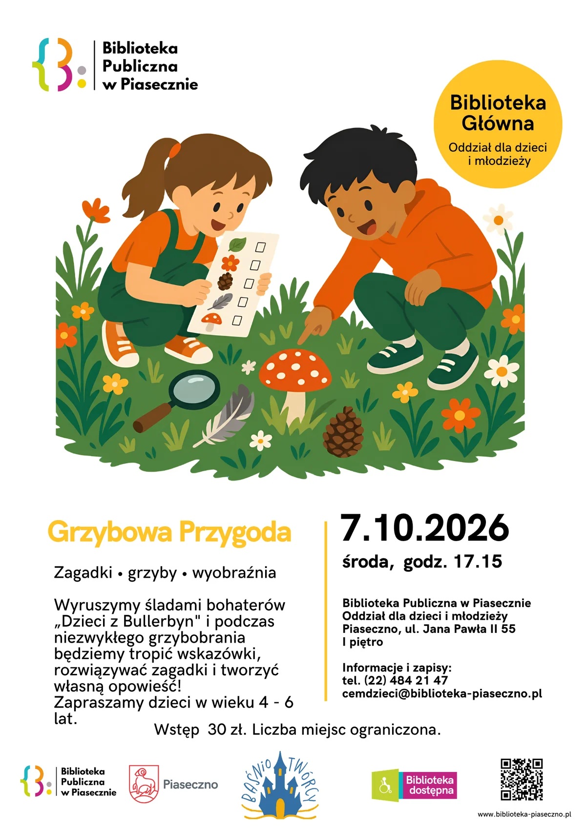 Grafika promocyjna wydarzenia Grzybowa Przygoda