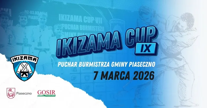 Grafika promocyjna wydarzenia IKIZAMA JUDO CUP IX — Puchar Burmistrza Gminy Piaseczno