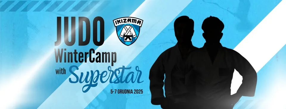 Obrazek przedstawia grafikę promocyjną wydarzenia Zimowy obóz szkoleniowy judo w Piasecznie