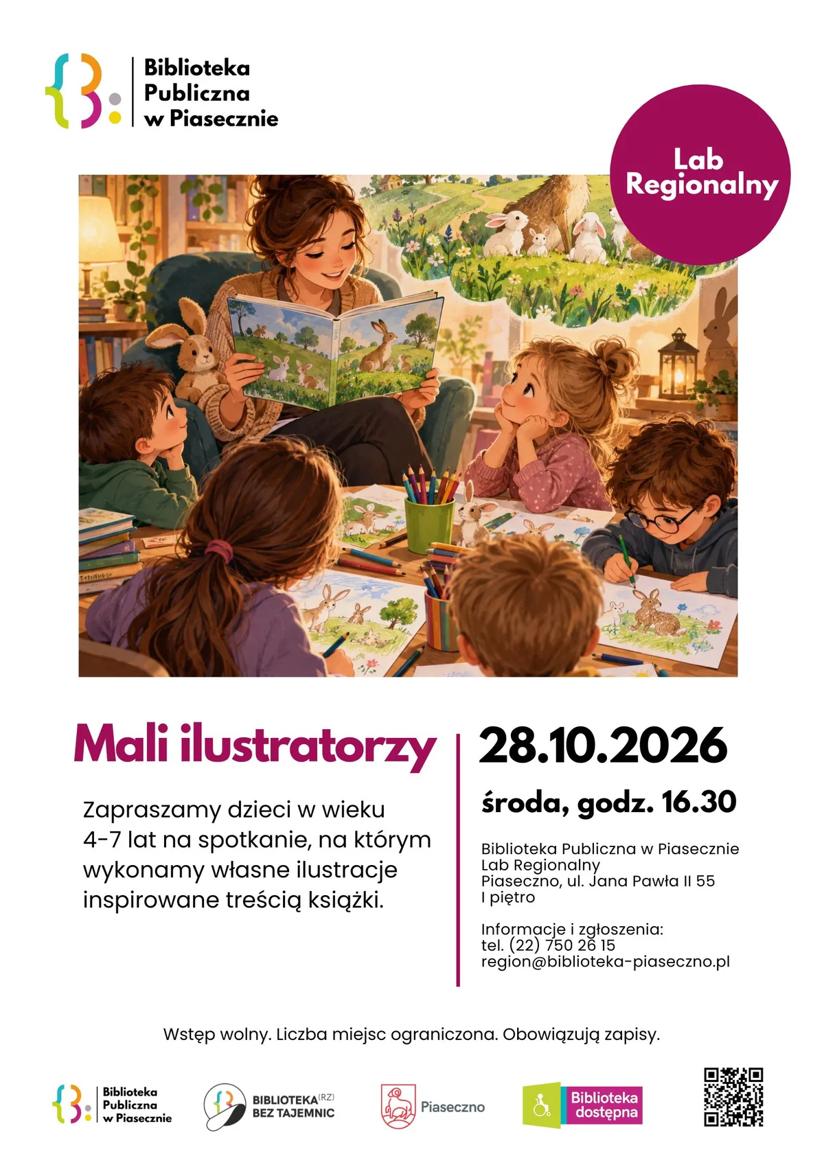 Grafika promocyjna wydarzenia Mali ilustratorzy