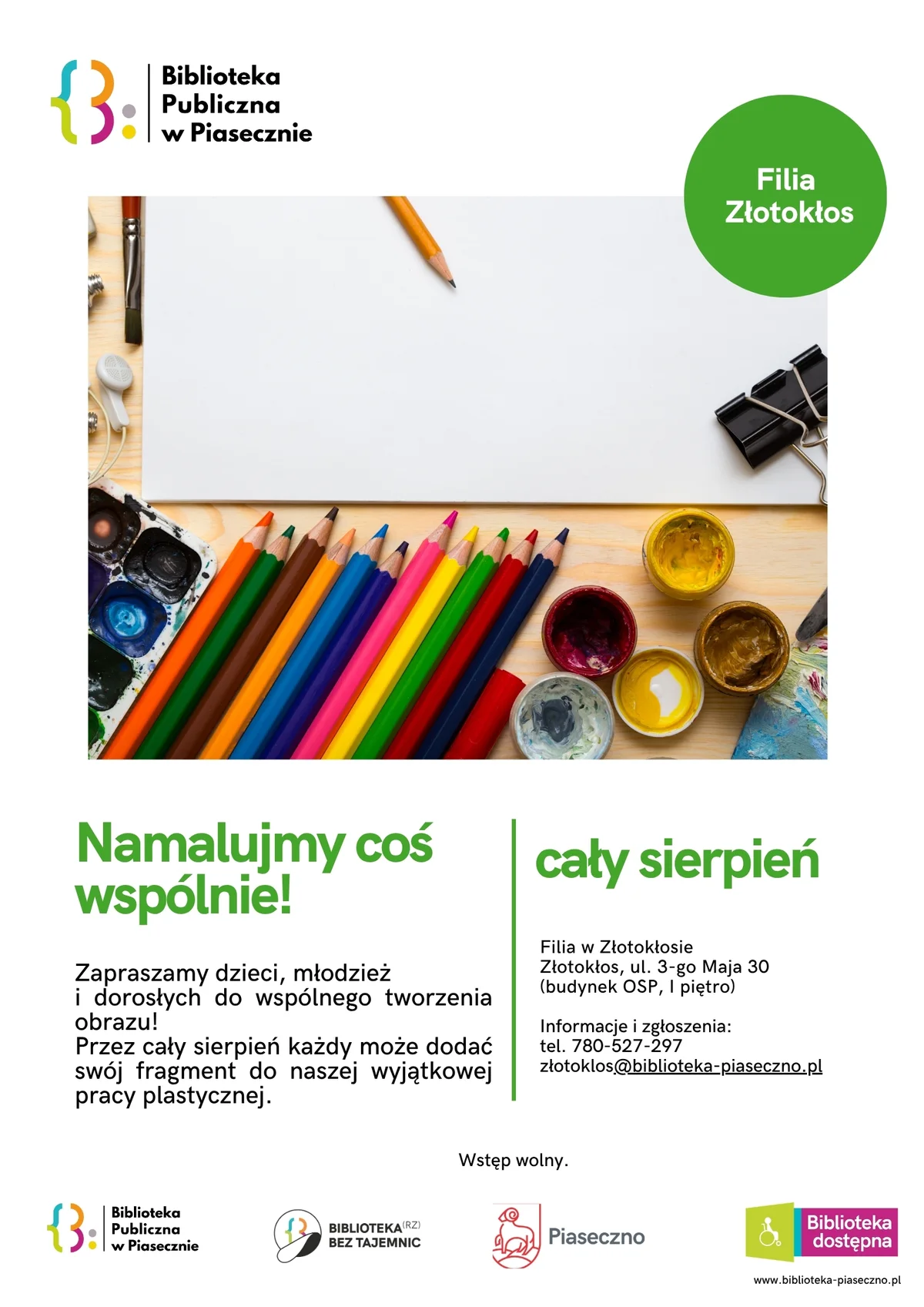 Grafika promocyjna wydarzenia Wspólny obraz powstanie w Złotokłosie