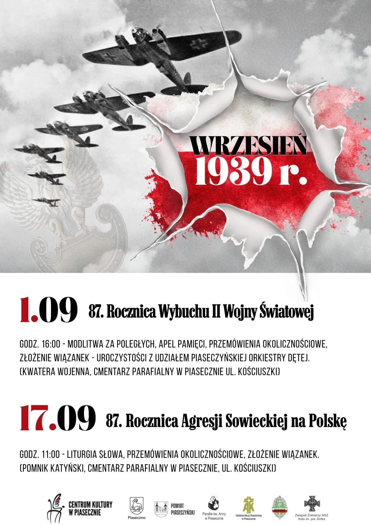Grafika promocyjna wydarzenia Patriotyczny wrzesień