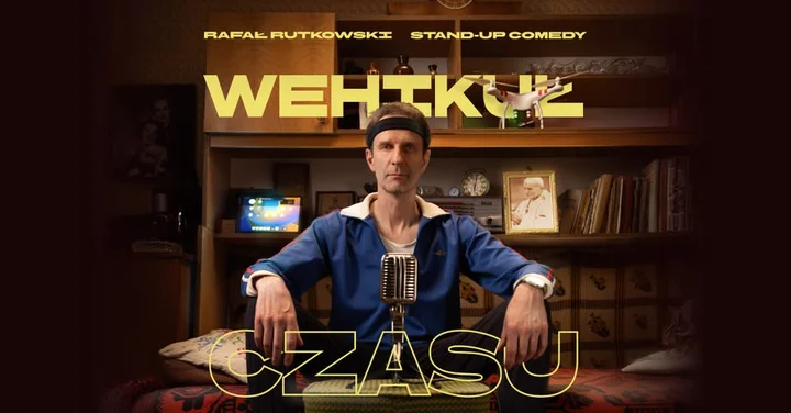 Grafika promocyjna wydarzenia Stand-up Piaseczno: Rafał Rutkowski — „Wehikuł czasu”