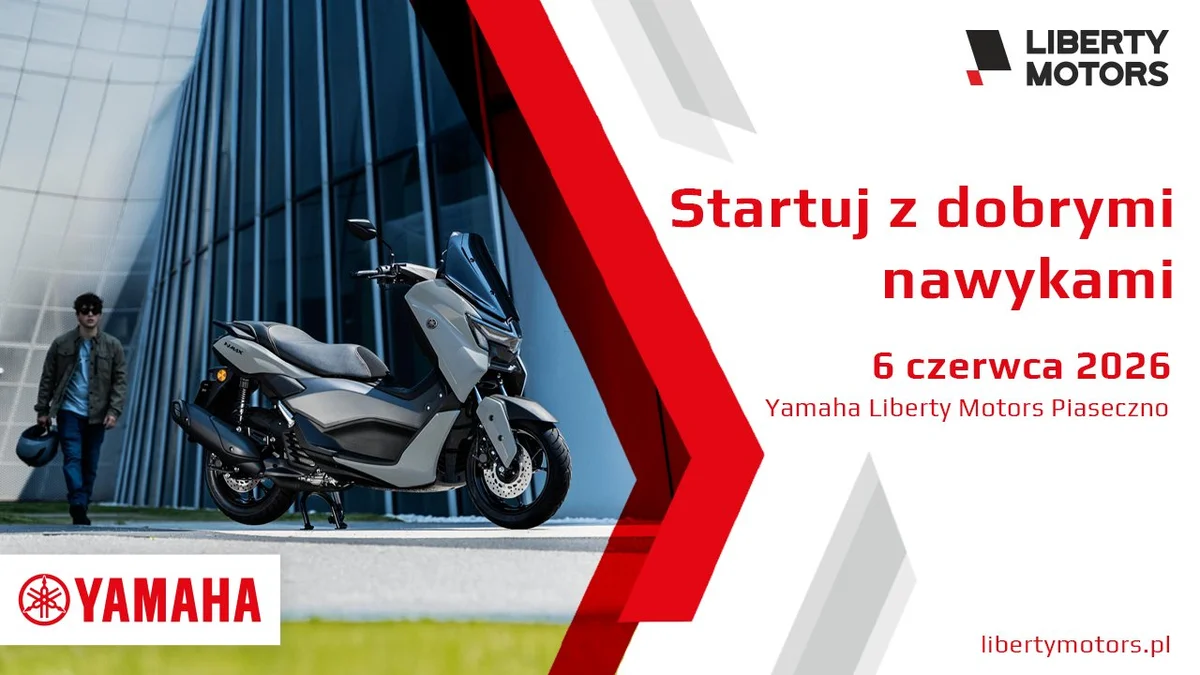 Grafika promocyjna wydarzenia Startuj Z Dobrymi Nawykami w Piasecznie: bezpłatne lekcje jazdy motocyklem i skuterem Yamaha 125