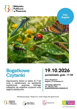 Grafika promocyjna wydarzenia Bogatkowe Czytanki