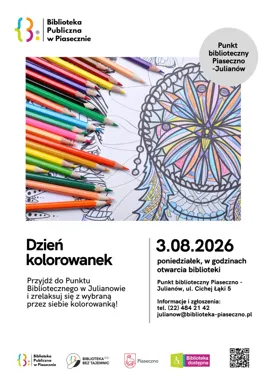 Grafika promocyjna wydarzenia Dzień kolorowanek w Julianowie