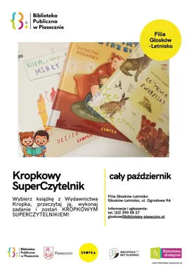 Grafika promocyjna wydarzenia Kropkowy SuperCzytelnik