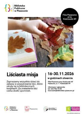 Grafika promocyjna wydarzenia Liściasta misja