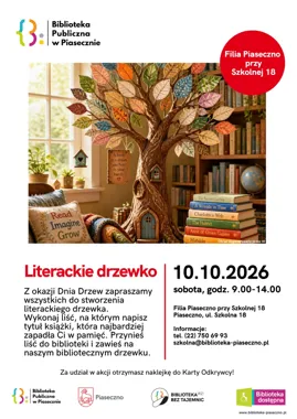 Grafika promocyjna wydarzenia Literackie Drzewko