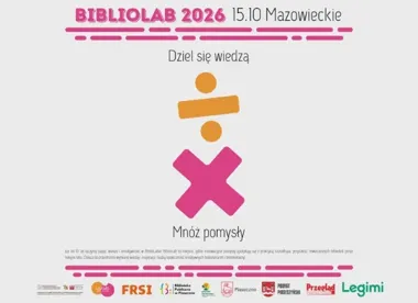 Grafika promocyjna wydarzenia Mazowiecki BiblioLAB 2026
