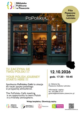 Grafika promocyjna wydarzenia PoPolsku Café – praca zdalna – wolność czy pułapka?