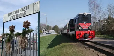 Grafika promocyjna wydarzenia TOPIENIE MARZANNY — Powitanie Wiosny z Piaseczyńsko‑Grójecką Koleją Wąskotorową