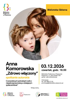 Grafika promocyjna wydarzenia Zdrowo włączony – spotkanie z Anną Komorowską