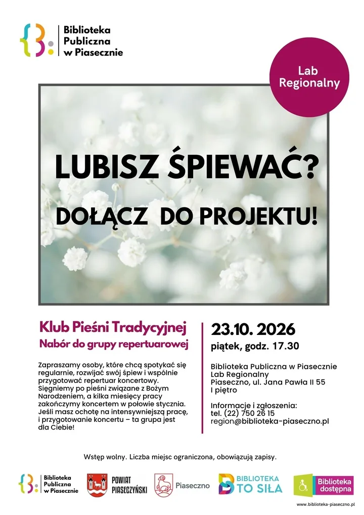 W Piasecznie zabrzmią pieśni tradycyjne - rusza nowa grupa
