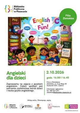 Angielski dla dzieci w Złotokłosie - nauka przez historie i zabawę