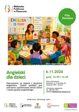Angielski dla dzieci w Złotokłosie - nauka, książki i dobra zabawa