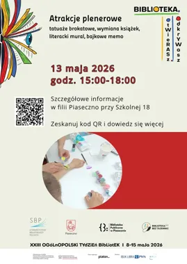 Piaseczno szykuje plener z książkami, błyskiem i zabawą