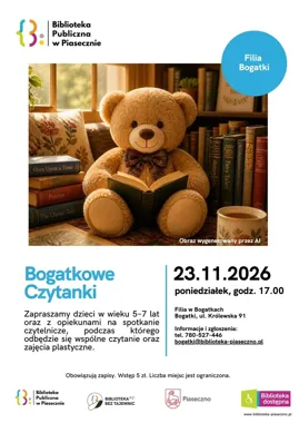 Miś, opowieść i kredki - Bogatkowe Czytanki wracają do filii