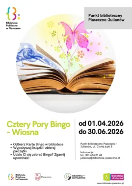W Julianowie książki grają w bingo - wiosenna zabawa dla każdego 📚