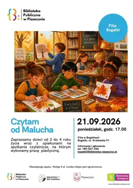 Małe książkowe spotkanie w Bogatkach połączy czytanie i zabawę