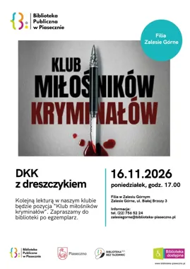W Zalesiu Górnym każdy może być mordercą. Kryminał trafi na klubowy stół