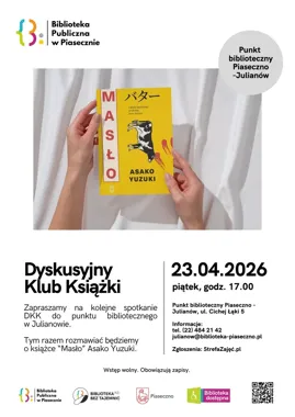 Masło, morderczyni i biblioteka - w Julianowie szykuje się mocny klub książki