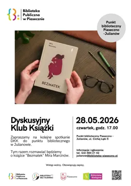Dyskusyjny Klub Książki w Julianowie sięga po "Bezmatek