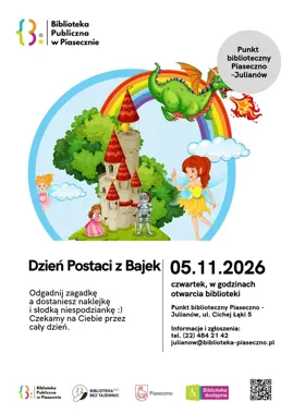 Bajkowi bohaterowie wychodzą z książek - zagadka czeka w bibliotece