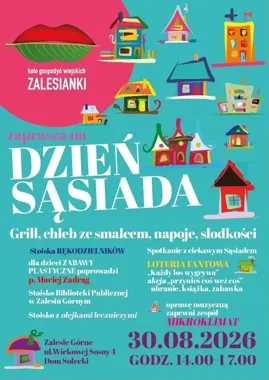 Dzień Sąsiada w Zalesiu Górnym połączy smaki, rękodzieło i muzykę