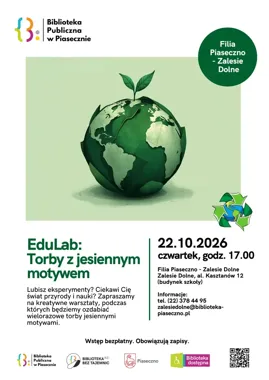 Jesienne liście na torbach. EduLab zaprasza dzieci do Zalesia Dolnego