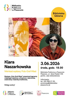 Piaseczno zobaczy miasto na nowo - Klara Naszarkowska w bibliotece