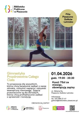 Oddech, ruch i spokój - biblioteka w Gołkowie-Letnisku zaprasza na zajęcia