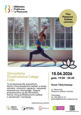 Spokojny ruch w Gołkowie-Letnisku - biblioteka zaprasza na zajęcia dla ciała i głowy