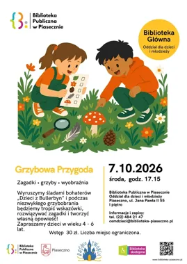 W Piasecznie mali tropiciele ruszą na Grzybową Przygodę.