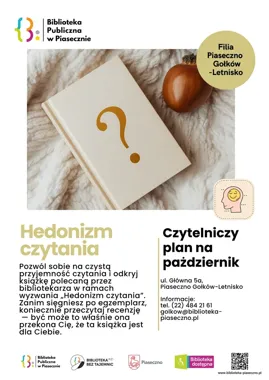 Hedonizm czytania w Piasecznie - książka, która zostaje z czytelnikiem