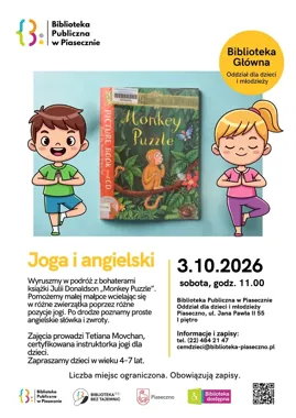 Mała małpka, wielka przygoda - joga i angielski w Piasecznie.