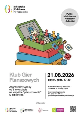 Planszówki w Julianowie wracają do gry - biblioteka zaprasza na wieczór