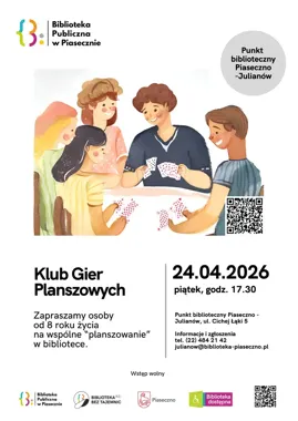 Planszówki w Julianowie przyciągną młodych graczy do biblioteki