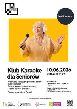 Seniorzy w Piasecznie znów złapią mikrofon - Multicentrum szykuje karaoke