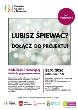 W Piasecznie zabrzmią pieśni tradycyjne - rusza nowa grupa