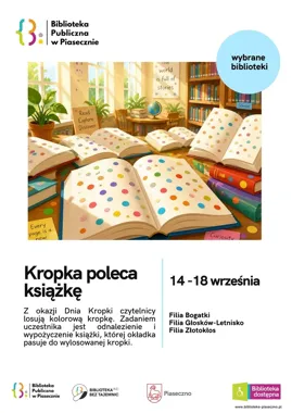 W Piasecznie książki dobiera się do kropek - sprawdź tę zabawę