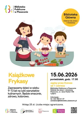 Książkowe Frykasy w Piasecznie - dzieci ugotują coś pysznego i kolorowego