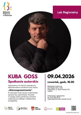 Fizyka, humor i wiersz - Kuba Goss pokaże w Piasecznie „Wierszoprzestrzenie”