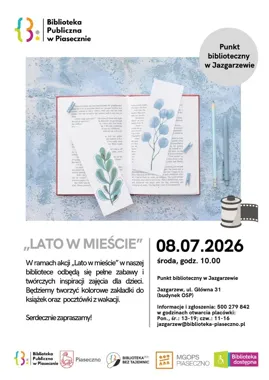 W Jazgarzewie dzieci zrobią wakacyjne zakładki i pocztówki z bibliotecznym twistem